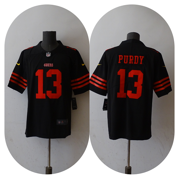Toddlers San Francisco 49ers #13 Brock Purdy Black Vapor Untouchable Limited Stitched Football Jersey Toddlers San Francisco 49ers #13 Brock Purdy Black Vapor Untouchable Limited Stitched Football Jersey